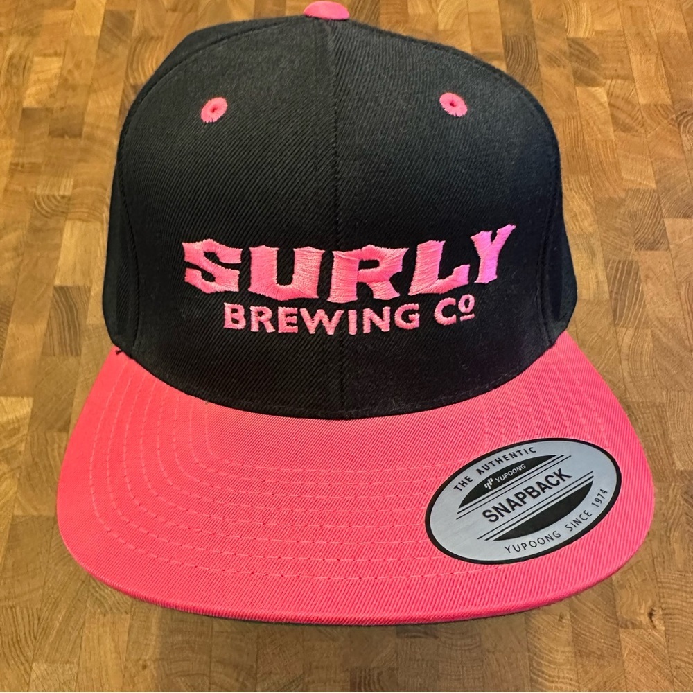 Surly Brewing Pink & Black Adjustable SnapBack Hat NWT